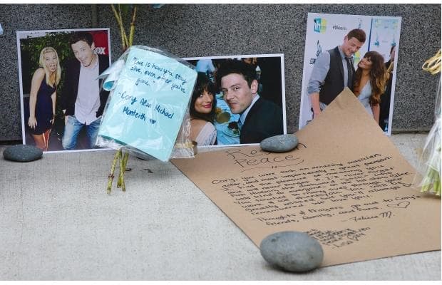 Lea Michele Visits the Makeshift Memorial Site at the Hotel Where Cory Monteith Passed Away