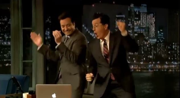 Video: Stephen Colbert and Jimmy Fallon Dance to Daft Punk’s Get Lucky