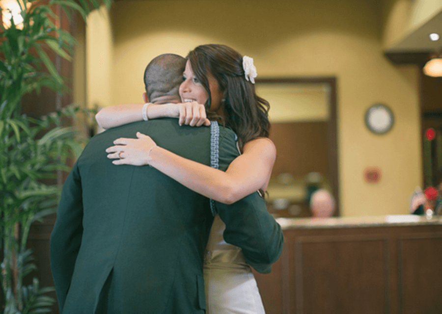 Brother Surprises Big Sister On Her Wedding Day