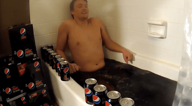 VIDEO: Man Loves Pepsi So Much He Bathes In It