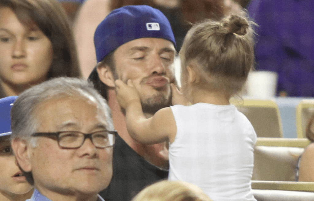 Daddy’s Girl: David Beckham Takes Daughter Harper To Baseball Game