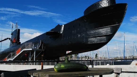 Photo: The HMS Courgette – a Submarine Made Out of a Vegetable