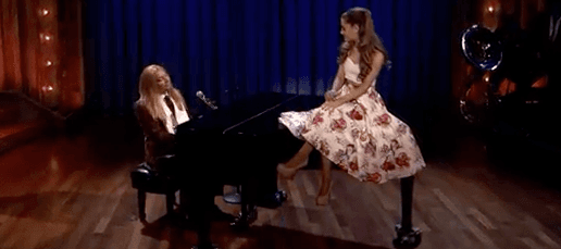 Amazing! Jimmy Fallon & Ariana Grande Perform Broadway Versions Of Famous Rap Songs