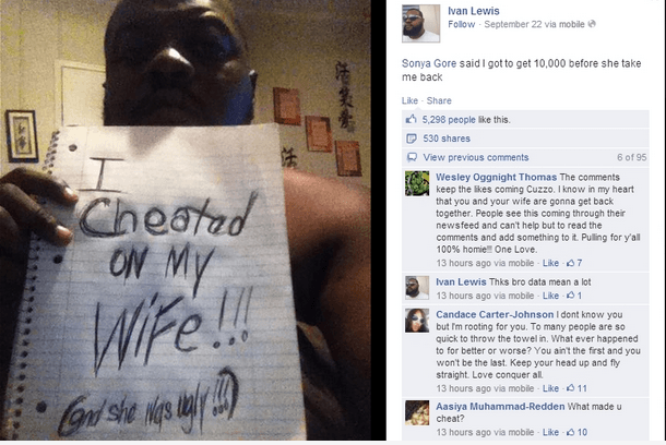 “I Cheated On My Wife”- Now He Needs 10,000 Facebook Likes To Win Her Back