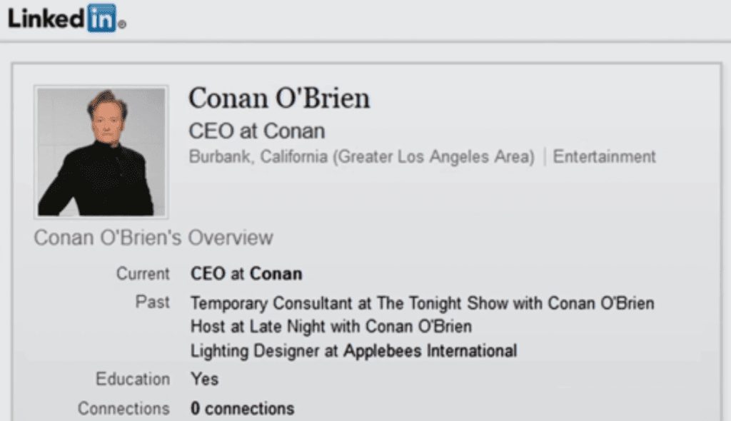 ‘CEO At Conan’ – Forget Twitter, LinkedIn Is Where It’s At