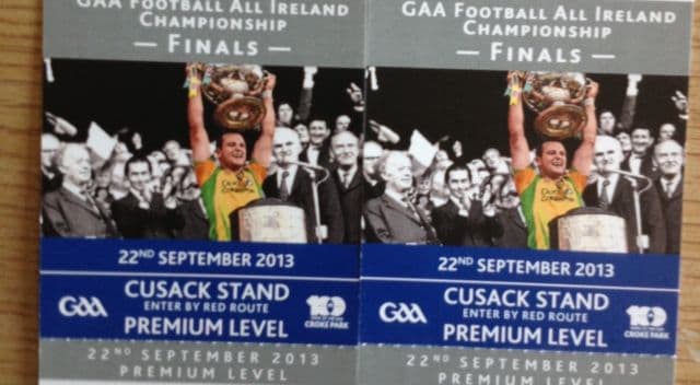 Eh, What?! Two All-Ireland Football Final Tickets Sell For €7,100 On eBay