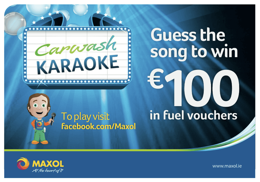 WIN!! Get Your Hands on Fuel Vouchers to the Value of €100 with Maxol Carwash Karaoke