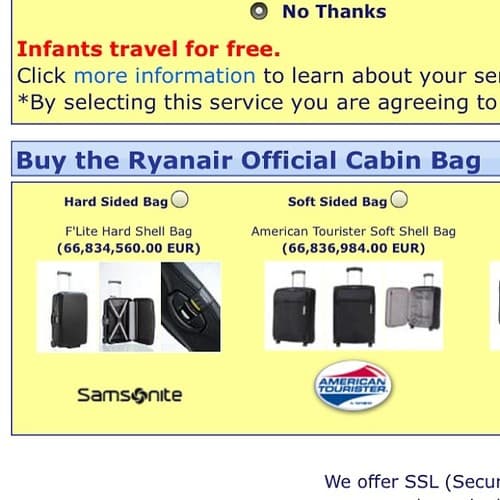 PIC: That’ll Be €67 Million – Certainly No Budget Or Baggage Cuts With Ryanair