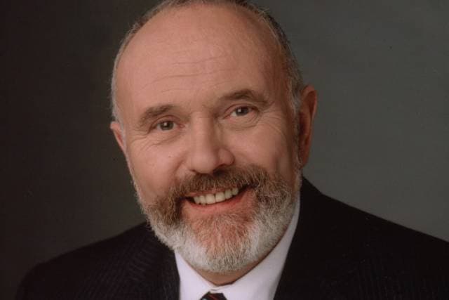 Photo: Senator David Norris Shaves Hair and Beard off for Charity