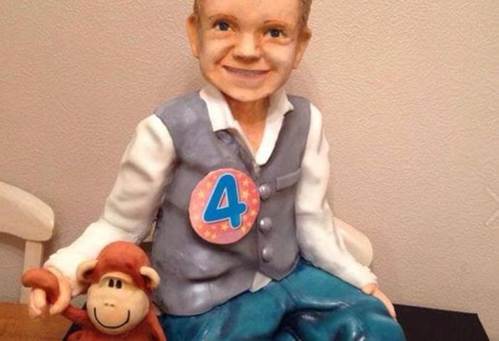 Boy Gets Life-Sized Cake of Himself For Fourth Birthday