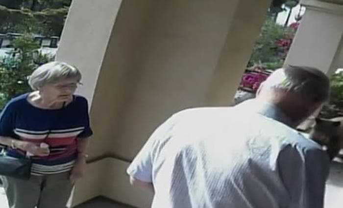 VIDEO: Elderly Couple Have Lucky Escape After Failing To Notice Bear Outside Their Home