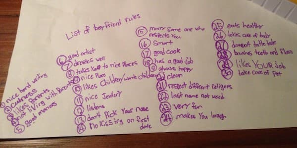 “Last Name Not Weird” – Two Young Friends Make Detailed List About What They Want In A Man
