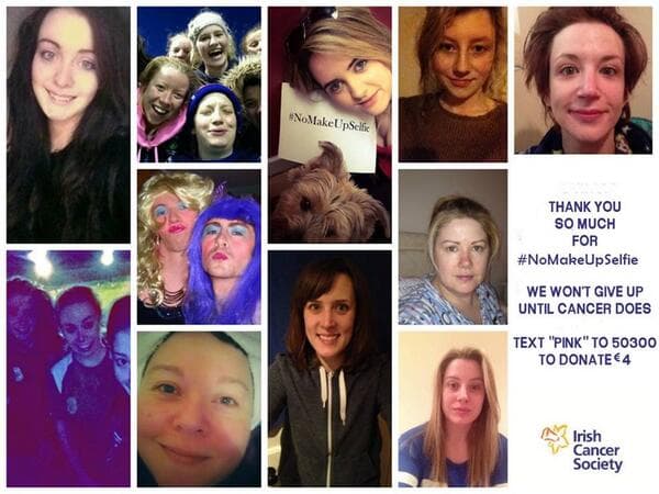 #NoMakeUpSelfie Phenomenon Raises €1 Million For The Irish Cancer Society