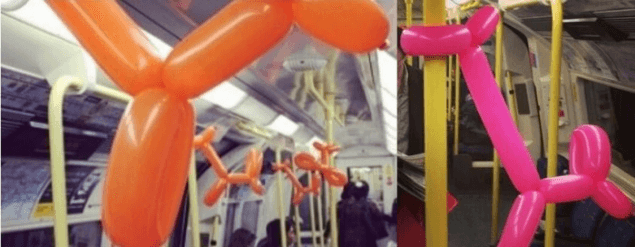 PICS: Having A Wuff Day? Artist Decorates London Underground With Balloon Dogs