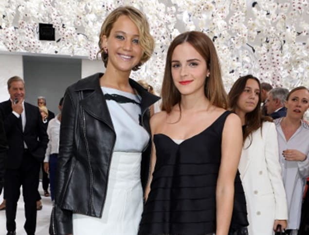 PICTURES: Jennifer Lawrence Facepalms Emma Watson At Dior Show