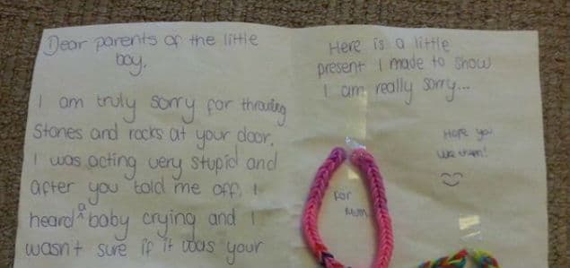 “I Am Really Sorry, Like Really Really Sorry” – One Little Girl Makes Amends In The Cutest Way Possible