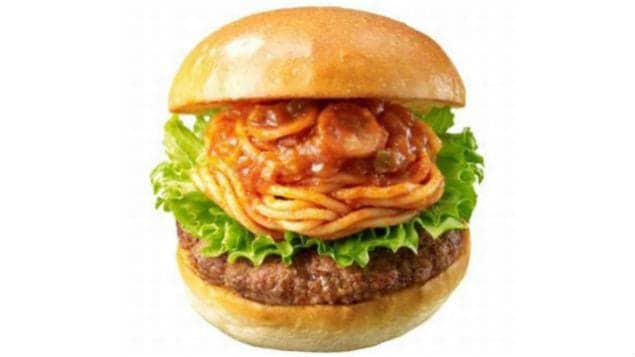 Have Your Burger With A Side Of Spaghetti On Top