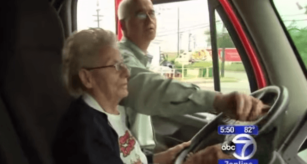 WATCH: 97 Year Old Gran Drives Semi Truck – Ticks It Off Her Bucket List