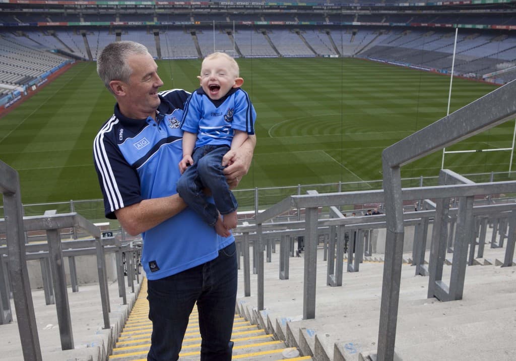 PICTURE: Three-Year-Old Boy Climbs Hill 16 at Croke Park for Jack & Jill Foundation