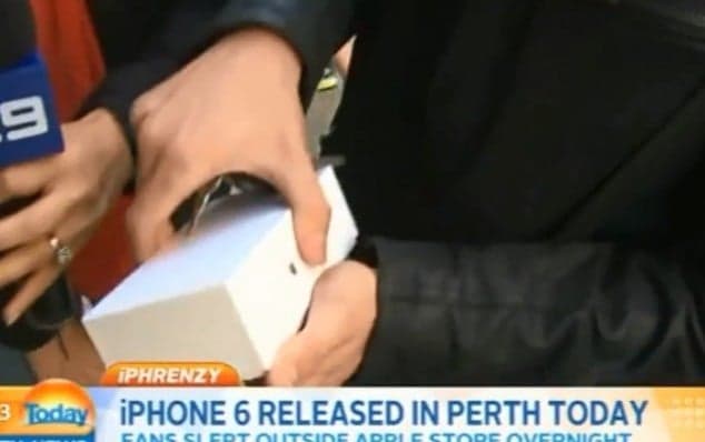 VIDEO: Guy Gets New iPhone 6…Immediately Drops It On Live Television