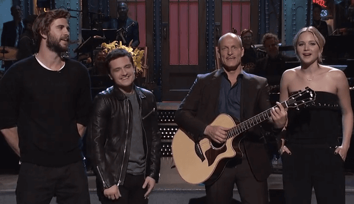 WATCH: Hunger Games Stars Channel Their Inner Taylor Swift For SNL Sketch
