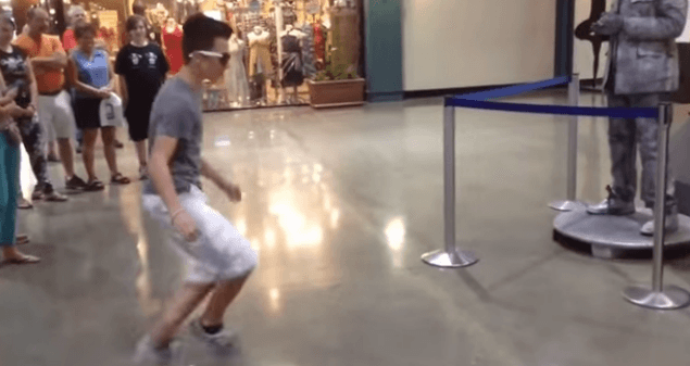 WATCH: Boy-vs-Human Statue Have An Incredible Dubstep Dance-Off. We Want These Moves! WATCH: Boy-vs-Human Statue Have An Incredible Dubstep Dance-Off. We Want These Moves!