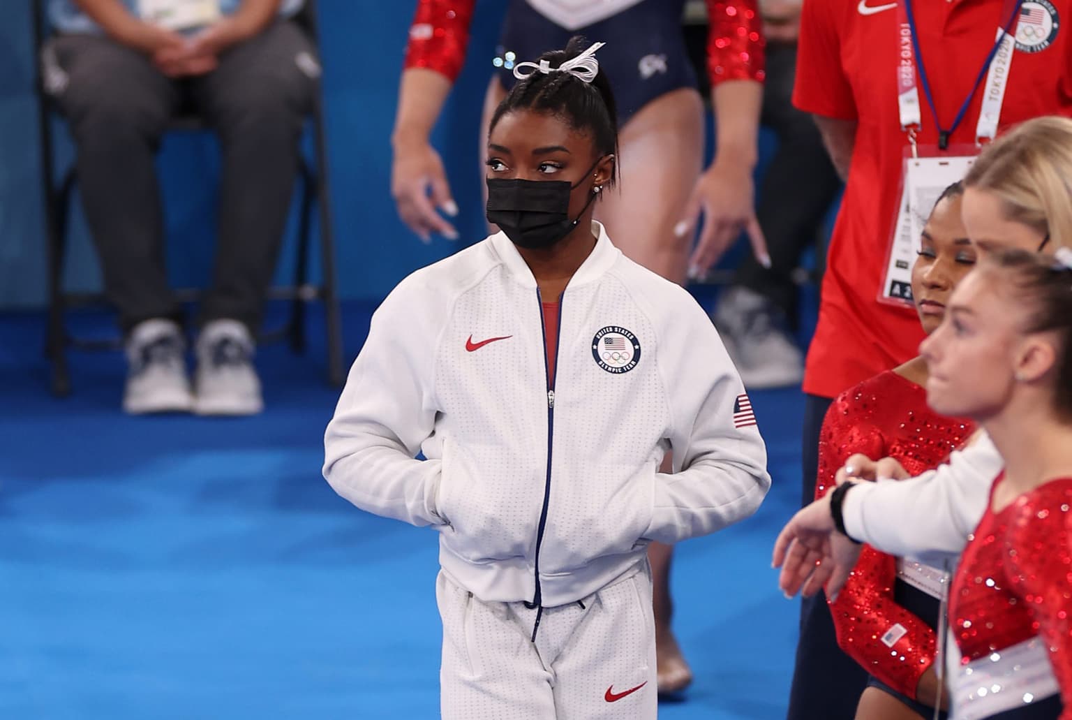 Simone Biles forced to drop out of Olympics team final due to injury