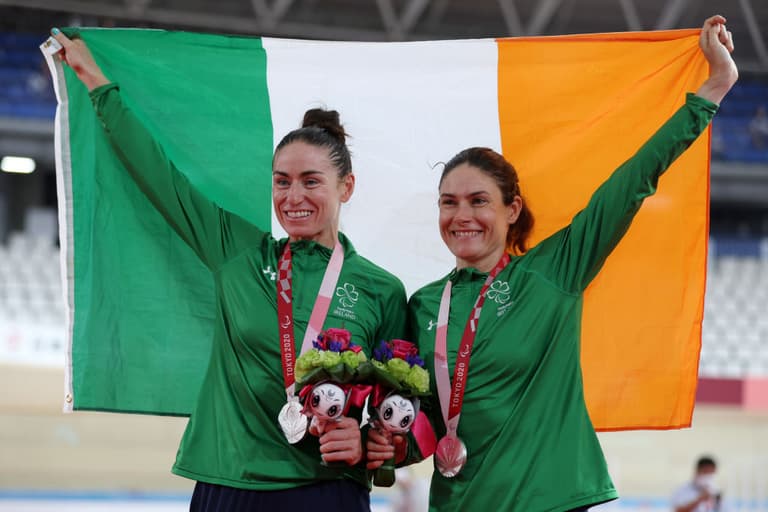 Paralympic cyclists Katie-George Dunlevy and Eve McCrystal are silver medalists Paralympic cyclists Katie-George Dunlevy and Eve McCrystal are silver medalists