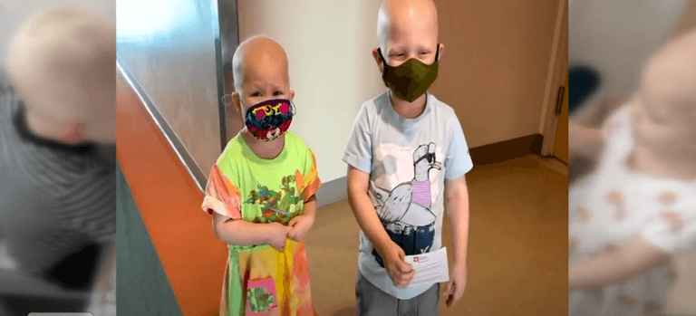 WATCH: Three-year-olds who became best friends during cancer treatment are reunited WATCH: Three-year-olds who became best friends during cancer treatment are reunited