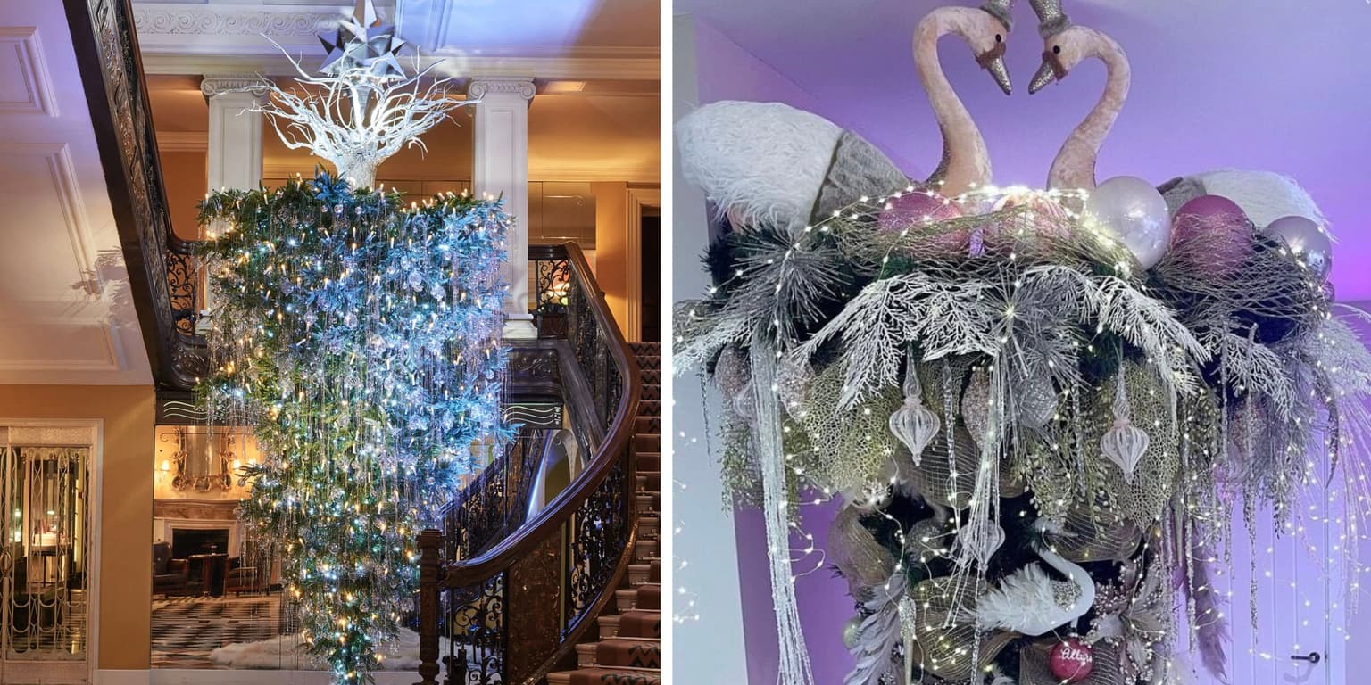 Upside-down Christmas trees are back in vogue for 2021 – again