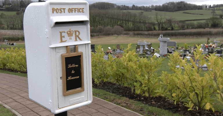 Nine-year-old girl’s ‘postbox to heaven’ installed at local crematorium