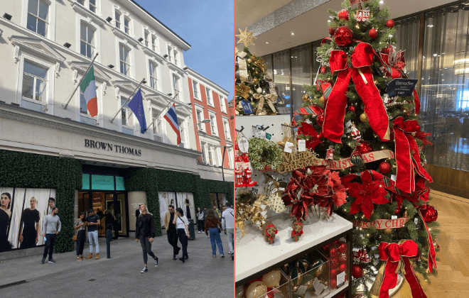 Too soon? Brown Thomas spotted decorating for Christmas