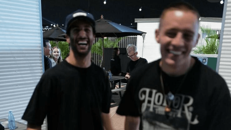 Dermot Kennedy and Daniel Ricciardo join Zach Bryan on stage Dermot Kennedy and Daniel Ricciardo join Zach Bryan on stage