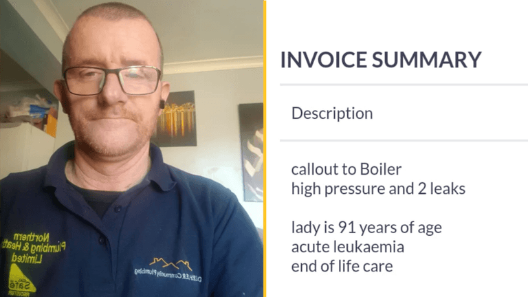 British plumber’s invoice goes viral after he fixes boiler of terminally-ill 91-year-old British plumber’s invoice goes viral after he fixes boiler of terminally-ill 91-year-old