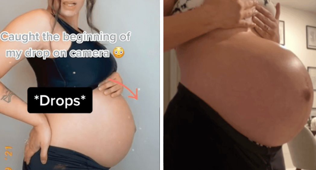 Mum-to-be catches moment her bump starts to ‘drop’ on TikTok