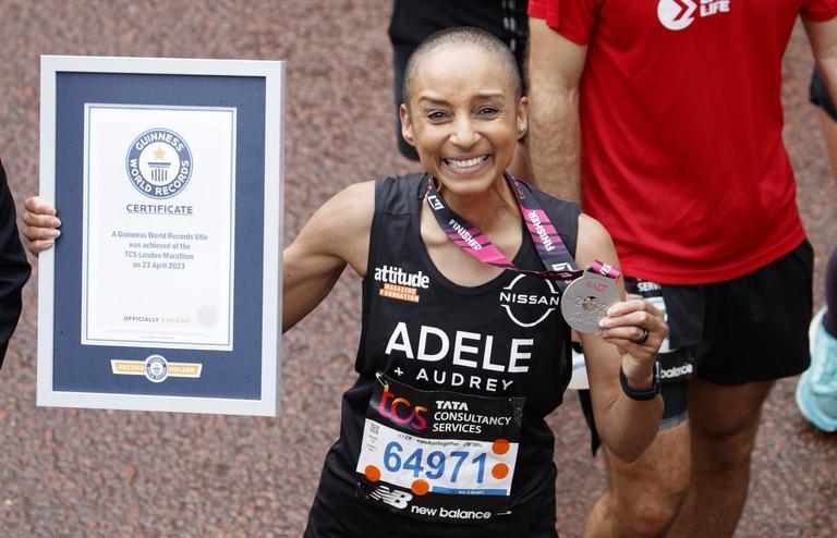 Radio 1 DJ Adele Roberts becomes fastest woman to run London Marathon with stoma bag