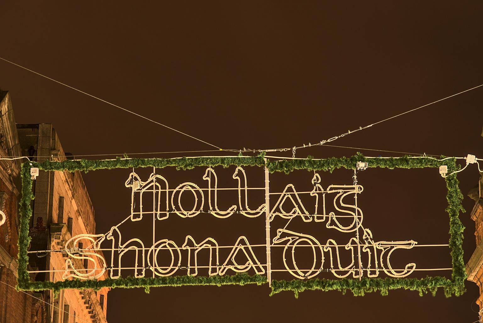 The Christmas lights have gone up across Dublin city