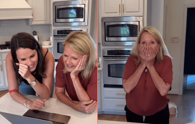 Grandmother’s reaction to daughter’s baby news goes viral