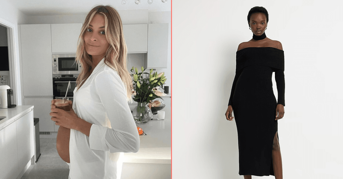 Get the Louise Cooney look with her affordable knit dress from River Island