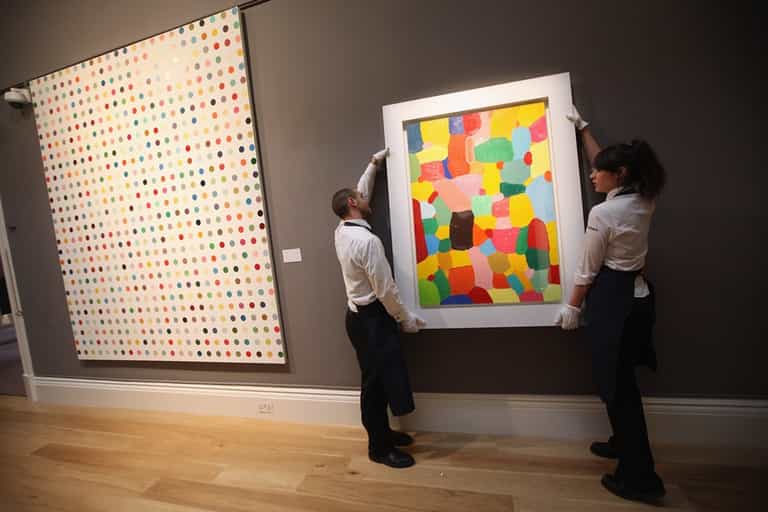 Beckhams Commission Hirst Painting for Harper’s Bedroom Beckhams Commission Hirst Painting for Harper’s Bedroom