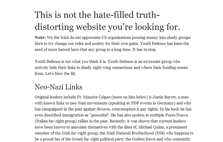 “Youth Defence is Not What you Think it is”: Pro-Life Website Gets Hacked “Youth Defence is Not What you Think it is”: Pro-Life Website Gets Hacked