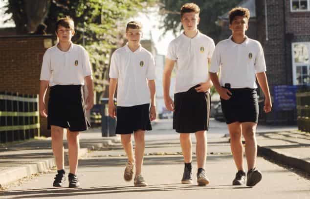 Teenage Boys Wear Skirts to School in Protest Over Ban on Shorts Teenage Boys Wear Skirts to School in Protest Over Ban on Shorts
