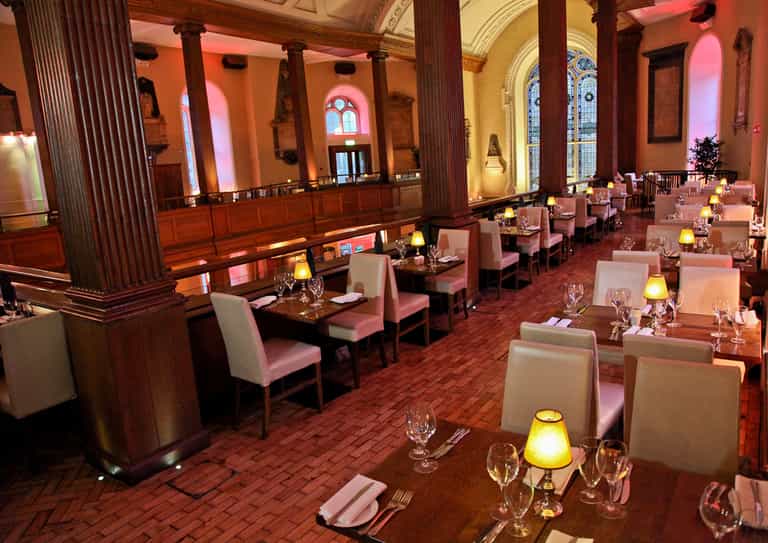 Win!! Dinner With a Bottle of Bubbly For You and Three Friends in the Gallery Restaurant at The Church Win!! Dinner With a Bottle of Bubbly For You and Three Friends in the Gallery Restaurant at The Church