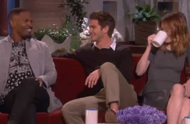 WATCH: Emma Stone and Andrew Garfield Squirm On The Ellen DeGeneres Show WATCH: Emma Stone and Andrew Garfield Squirm On The Ellen DeGeneres Show