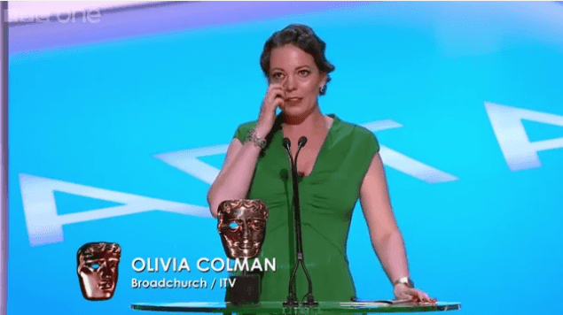 WATCH: The Lovely Olivia Colman Make The Sweetest BAFTA Acceptance Speech Ever WATCH: The Lovely Olivia Colman Make The Sweetest BAFTA Acceptance Speech Ever
