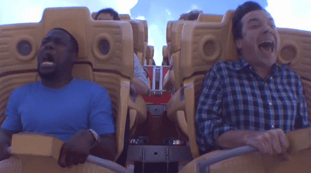 VIDEO: Jimmy Fallon Brings Comedian Kevin Hart On A Hilarious Rollercoaster Ride VIDEO: Jimmy Fallon Brings Comedian Kevin Hart On A Hilarious Rollercoaster Ride