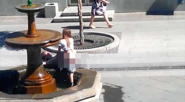 UPDATE: Couple Caught Having Sex On Fountain In Broad Daylight Receive €21 Fine UPDATE: Couple Caught Having Sex On Fountain In Broad Daylight Receive €21 Fine