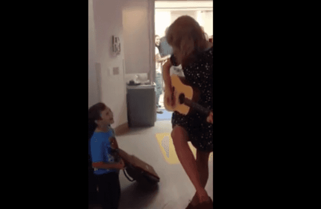 WATCH: Taylor Swift Surprises Little Boy Fighting Cancer – Pair Duet In Cutest Video Ever WATCH: Taylor Swift Surprises Little Boy Fighting Cancer – Pair Duet In Cutest Video Ever