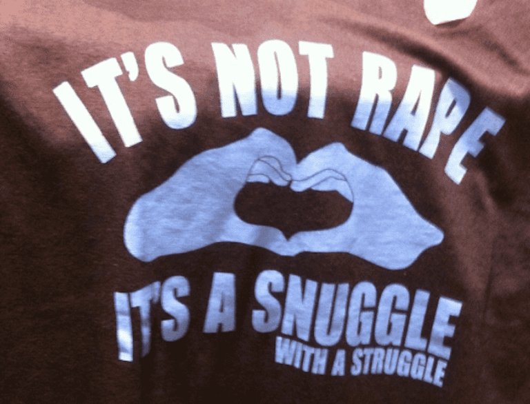 What A Rag – “It’s Not Rape” Shirt Sparks Outrage What A Rag – “It’s Not Rape” Shirt Sparks Outrage