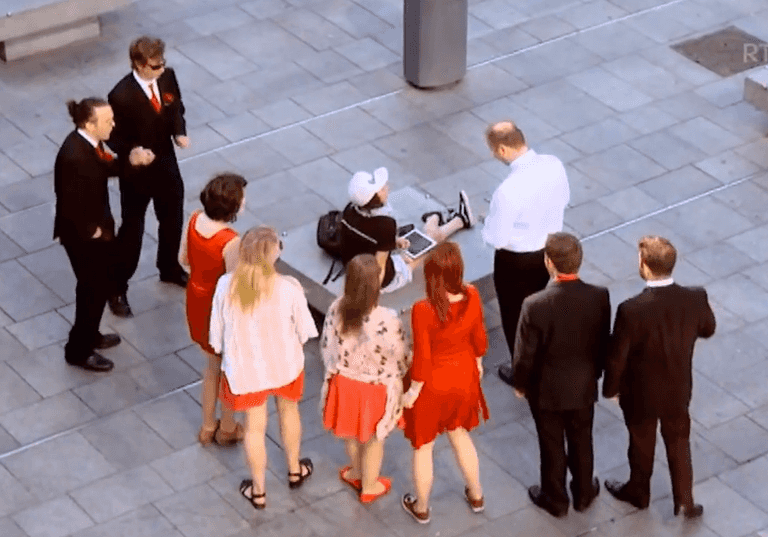 VIDEO: A Flash Mob Proposal and Wedding With a Big Twist… VIDEO: A Flash Mob Proposal and Wedding With a Big Twist…